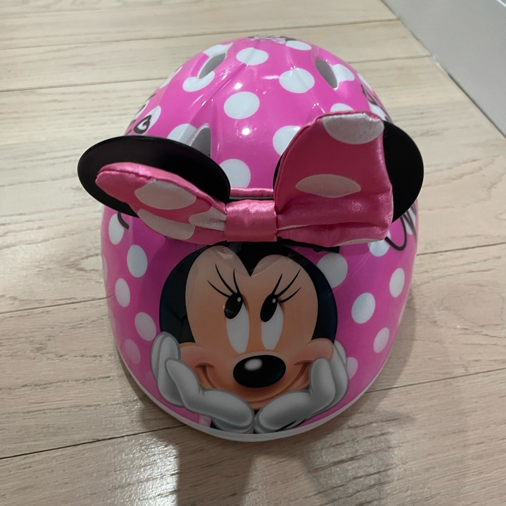 3D Minnie Mouse Pink Kids Helmet